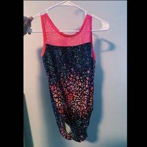 Mesh & Floral Plum Practicewear Leotard